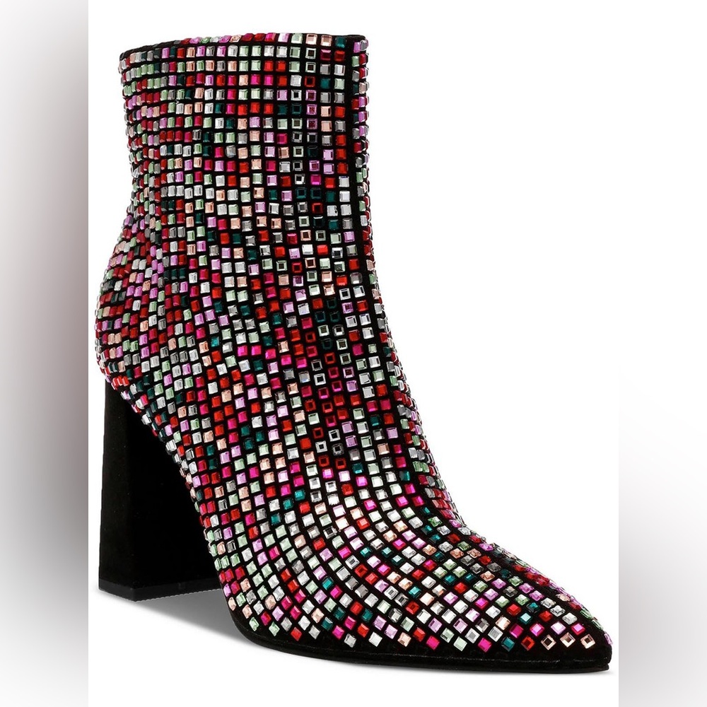 Wild Pair Ingridd Pointed Toe Bling Dress Booties Size 6